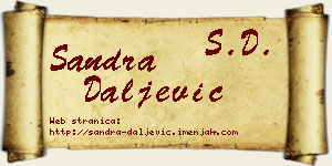 Sandra Daljević vizit kartica
